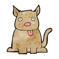 cartoon dog sticking out tongue N28