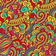 Seamless abstract hand-drawn waves pattern wavy background Sea N4