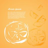 background of fruits orange slices