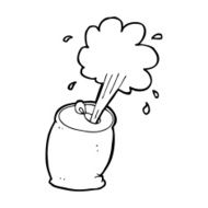 cartoon fizzing soda can N62