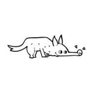 cartoon dog sniffing floor N9
