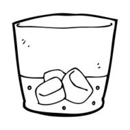 cartoon whiskey in glass N11