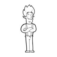 cartoon happy vampire man N45