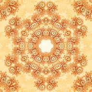 Ornate vintage seamless pattern in mehndi style N5
