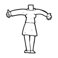 cartoon female body (add photos or mix and match cartoons) N343