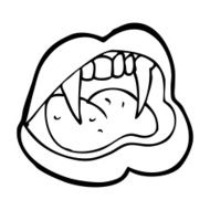 Cartoon Vampire Lips N52