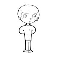 cartoon worried man N164