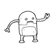 Funny Cartoon Robot N85
