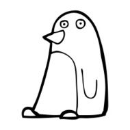 Cartoon penguin N137