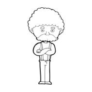 cartoon old man N53