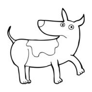 funny cartoon dog N41