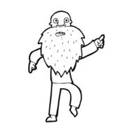 cartoon stressed old man N30