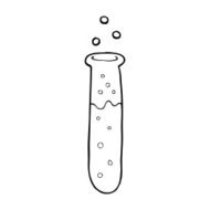 cartoon science test tube N15