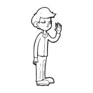 cartoon arrogant boy N14