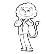 cartoon lion businessman N10