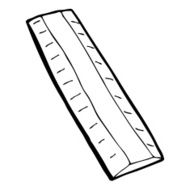 cartoon wooden ruler N29