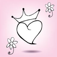 Crown with heart