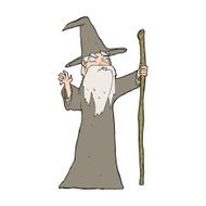 cartoon old wizard N19