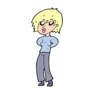 cartoon woman whistling N13