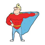Funny Cartoon Superhero N16