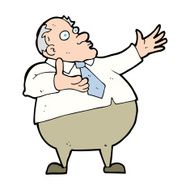 cartoon exasperated middle aged man N14