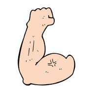 flexing bicep cartoon N5