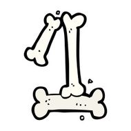 cartoon halloween bone number N140