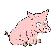 cartoon happy pig N11