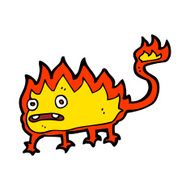 cartoon little fire demon N38