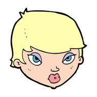 cartoon unimpressed woman N13