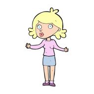 cartoon confused woman N174