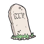 cartoon spooky grave N90