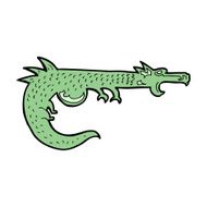 cartoon medieval dragon N14