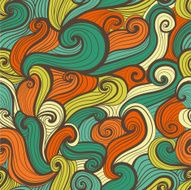 seamless abstract hand-drawn pattern waves N20