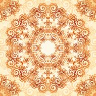 Ornate vintage seamless pattern in mehndi style N6