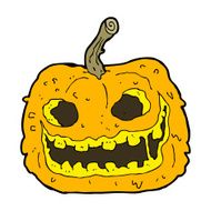 cartoon spooky pumpkin N37