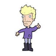 cartoon worried man giving thumbs up symbol N15