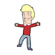 cartoon happy man N756