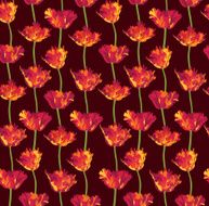 Abstract floral seamless wallpaper with decorative flowers