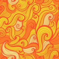 Vector seamless wave hand-drawn pattern N7