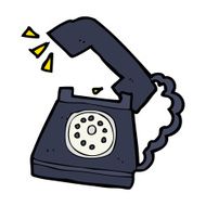 cartoon ringing telephone N37