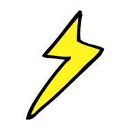 cartoon lightning bolt symbol N39