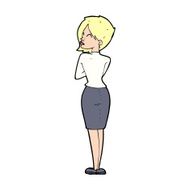 cartoon businesswoman ignoring N15