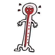 cartoon hot thermometer N18