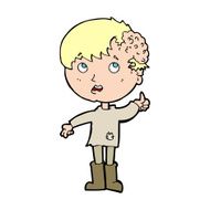 cartoon boy with growth on head N60