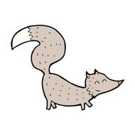 cartoon little wolf N141