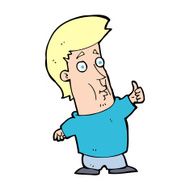 cartoon man giving thumbs up sign N36