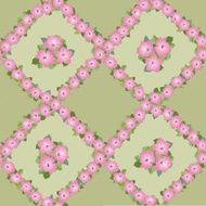 Floral seamless pattern of petunia - Illustration N2