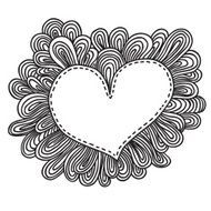 Doodle heart Valentines day vector illustration N9