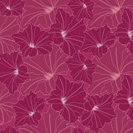 Floral seamless pattern of petunia - Illustration N3